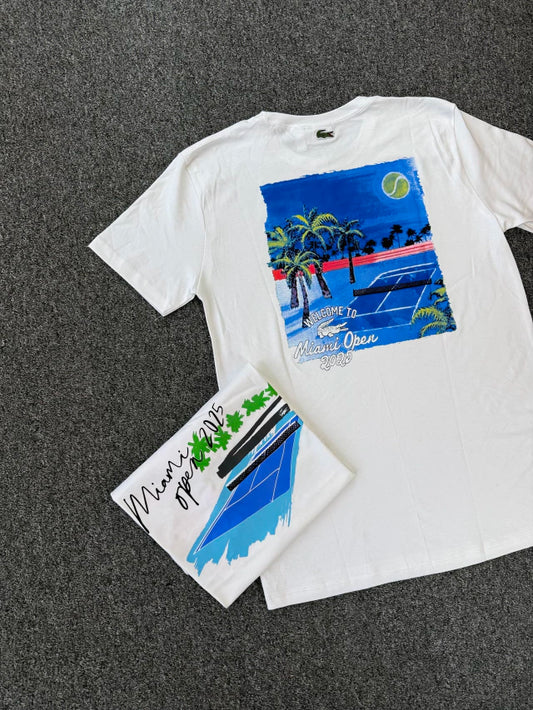 CAMISETA LACOSTE MIAME OPEN MALHA PIMA