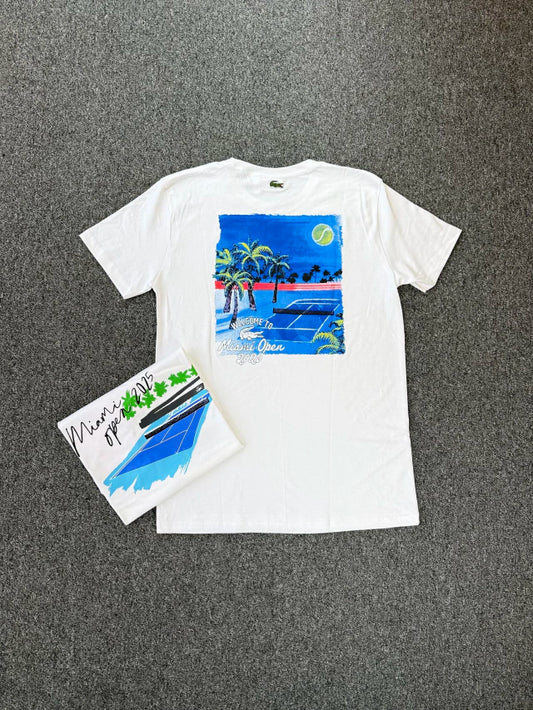 CAMISETA LACOSTE MIAME OPEN MALHA PIMA